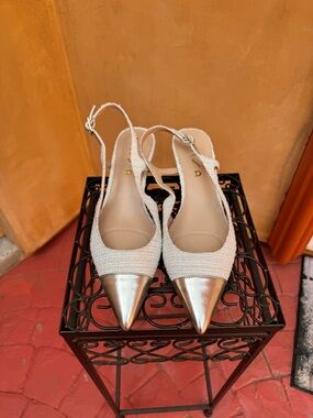 Women’s Slingback Pointed Toe Kitten Heels